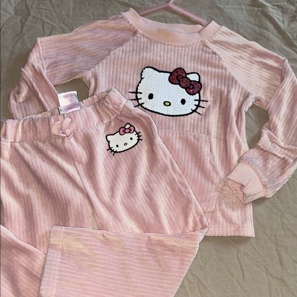 Hello Kitty Light Pink Kids sweatsuit pants set - Picture 1 of 10